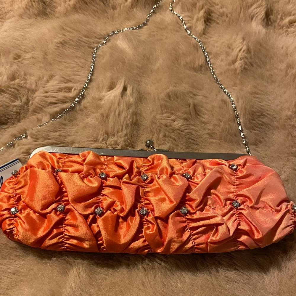 Viola tangerine orange silky purse